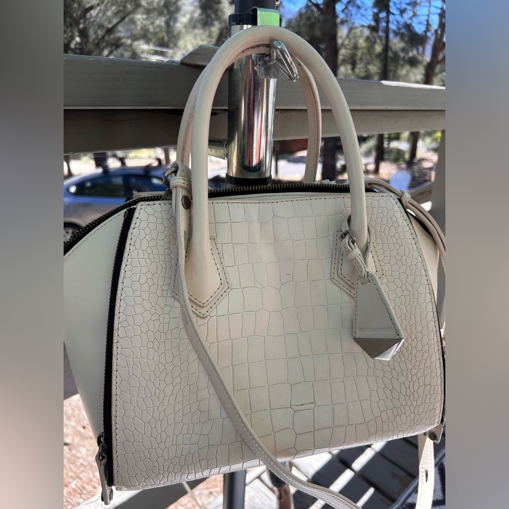 Rebecca Minkoff  cream color genuine, leather handbag